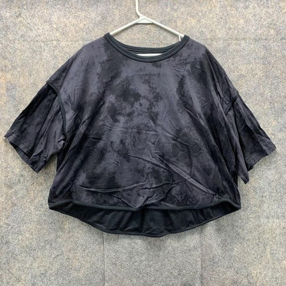 Converse Tops - Converse Shirt Women XXL Ladies Black Casual Tee Outdoors Fleece Cotton Crop